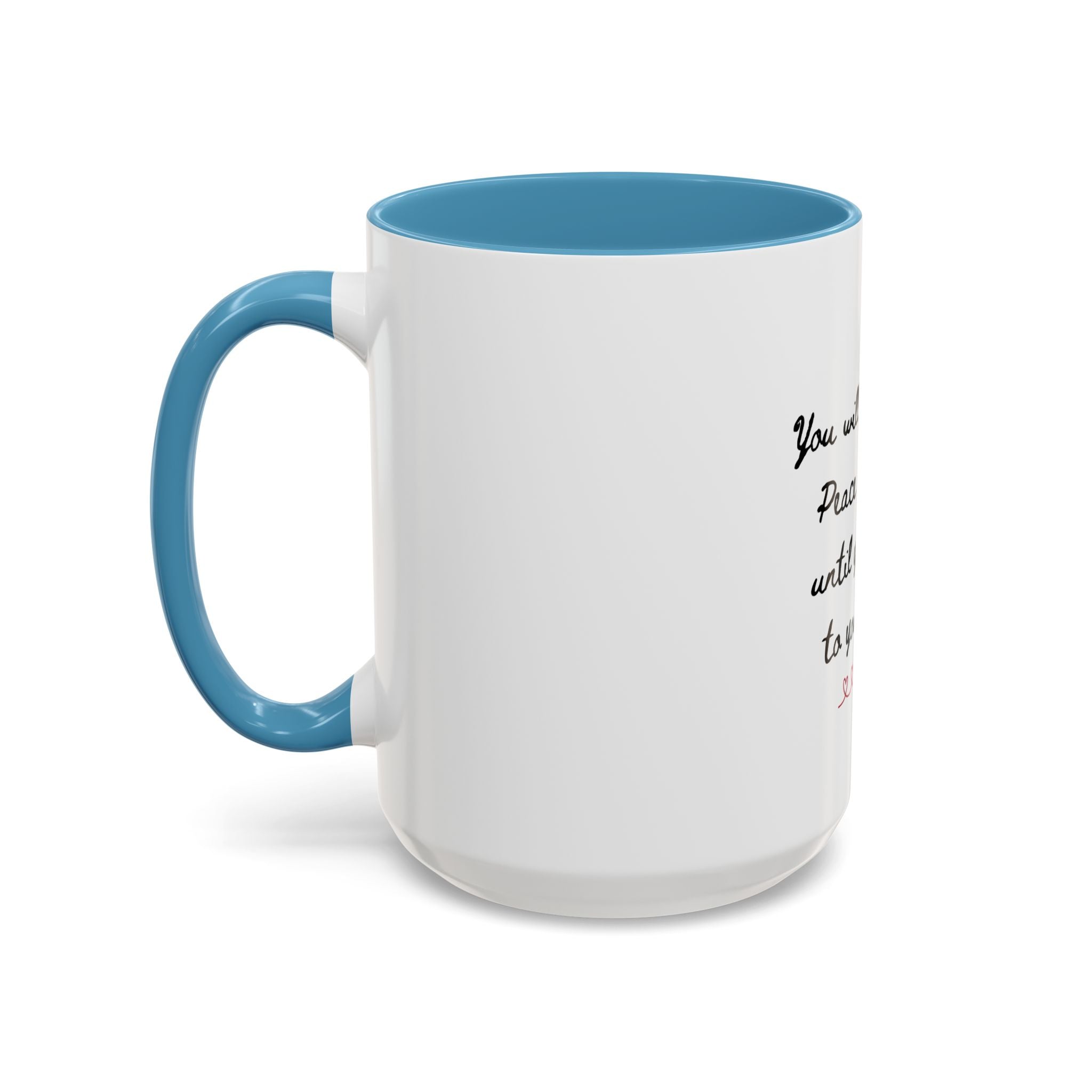 Listen to Your Heart Quote Coffee Mug | Heart Script Accent Mug | Inspirational Ceramic Cup Gift 11oz 15oz