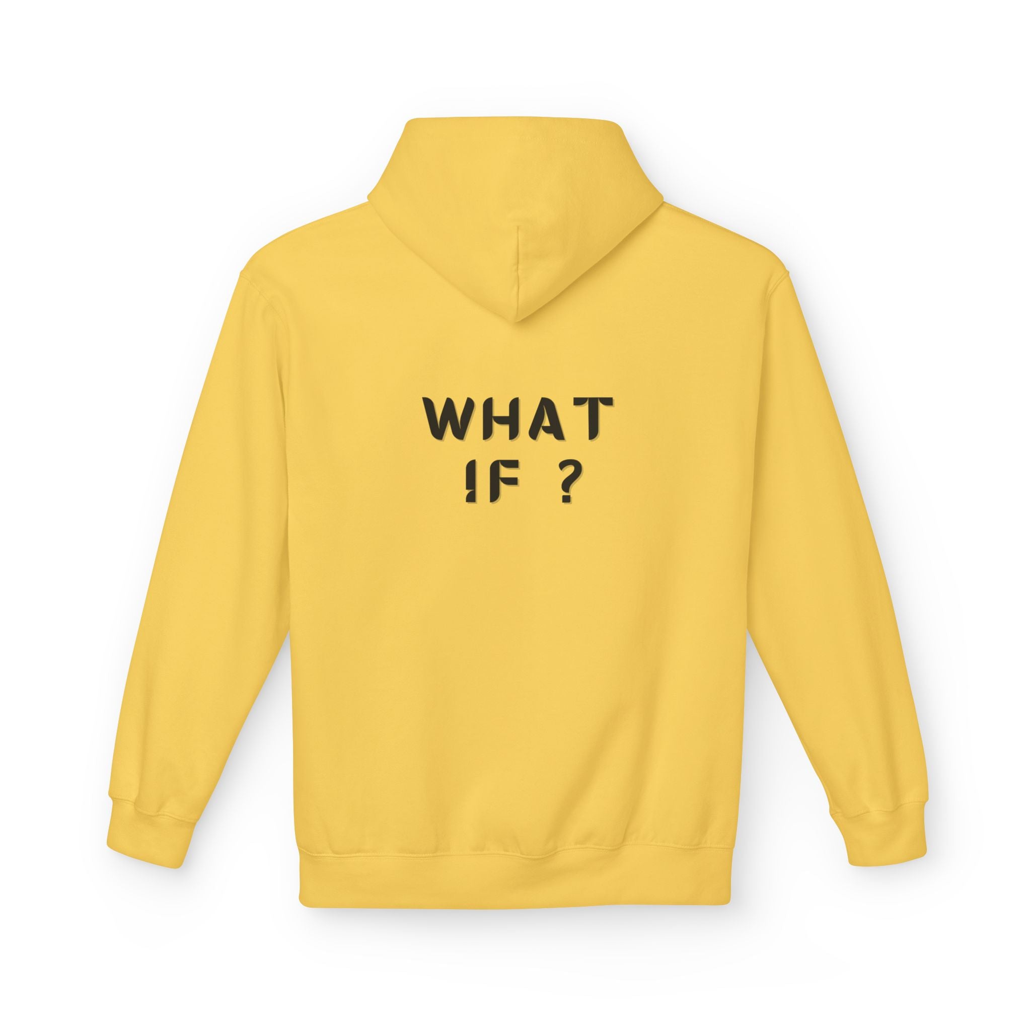 WHAT IF? Minimalist Text Hoodie — Pullover Fleece Hoodie