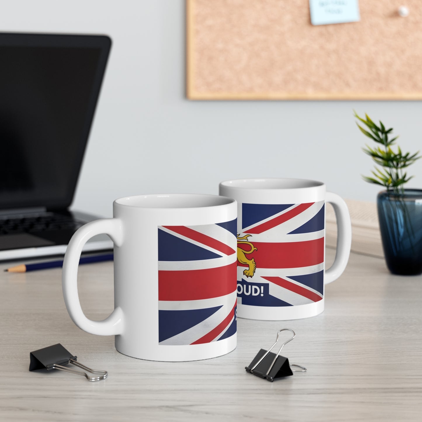 Union Jack Stand Proud Ceramic  Mug for Tea or Coffee Lovers,  British Pride