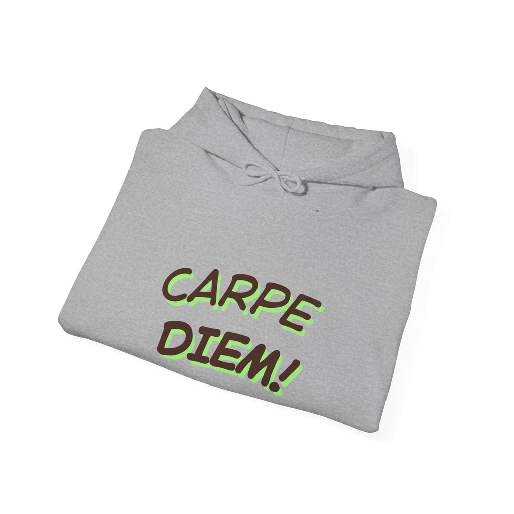 Carpe Diem! Hoodie | Motivational Script Graphic Sweatshirt