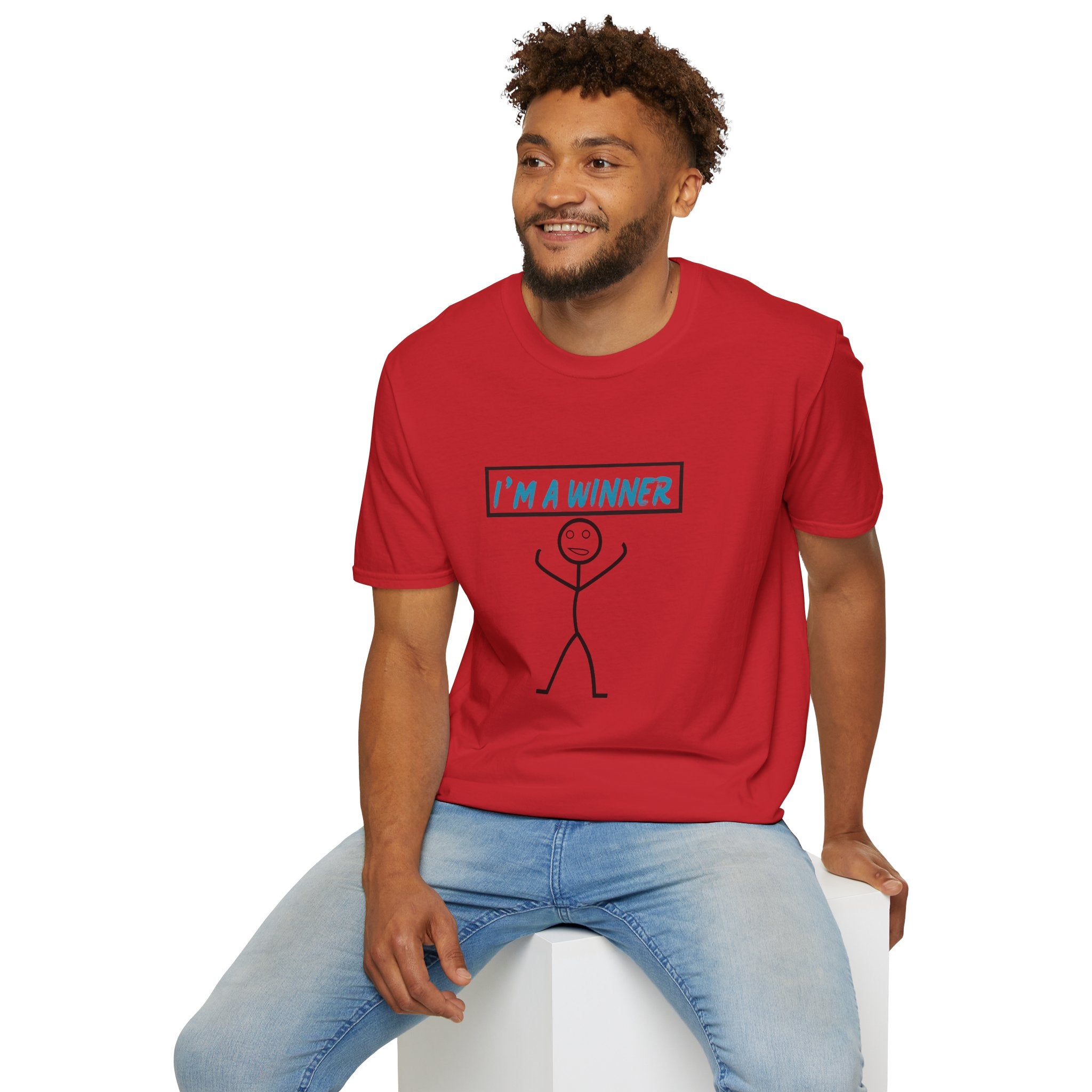 I’m a Winner Stick Figure T-Shirt — Funny Motivational Tee