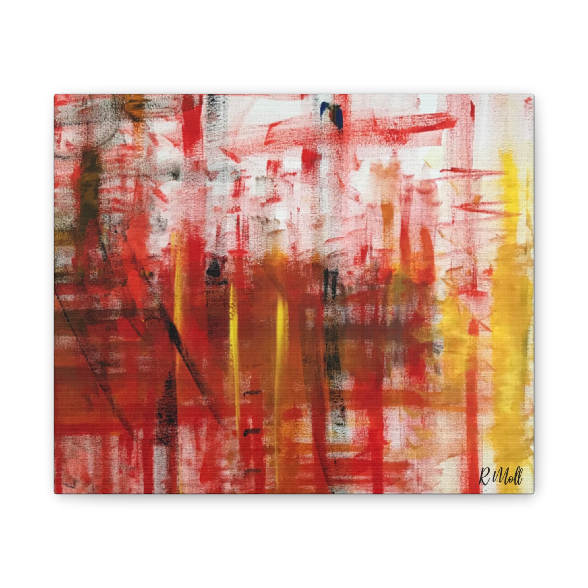 Abstract Christian Art, The Cross in a Foreign Field, Colorful Modern Wall Decor, Spiritual Artwork,, Abstract Canvas Art Print,
