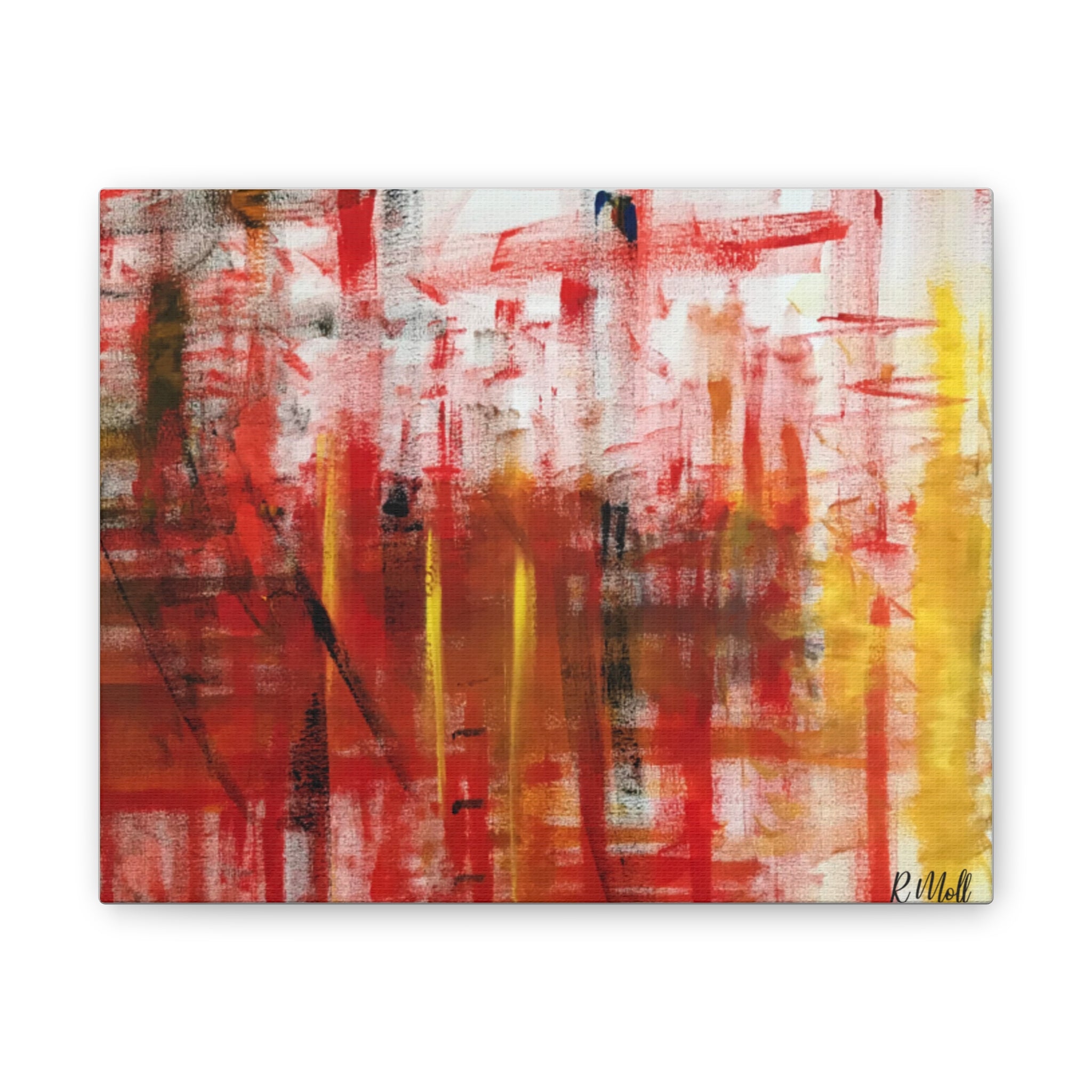 Abstract Christian Art, The Cross in a Foreign Field, Colorful Modern Wall Decor, Spiritual Artwork,, Abstract Canvas Art Print,
