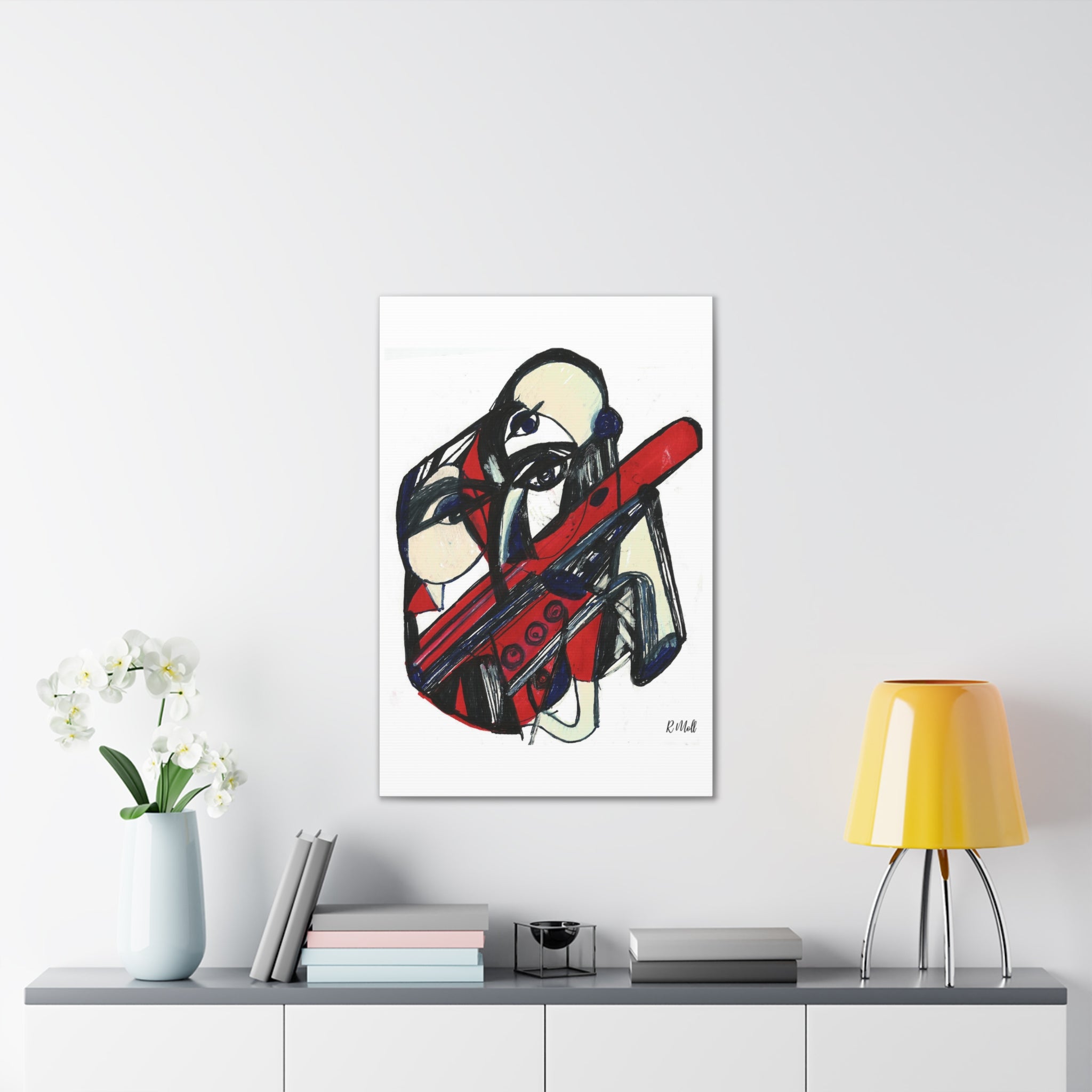 Chainsaw Horror Movie Art Canvas | Halloween Gothic Scary Wall Decor, Canvas Art
