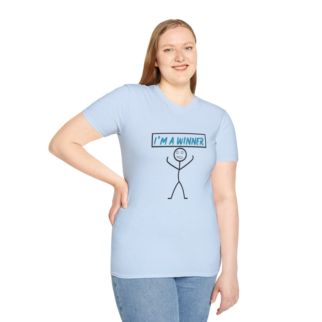 I’m a Winner Stick Figure T-Shirt — Funny Motivational Tee