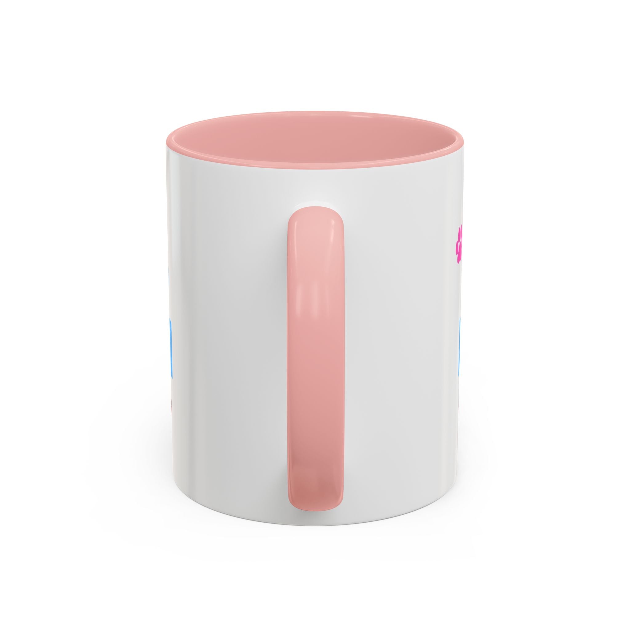 Dog Mom Accent Coffee Mug — Cute Paw Print 11/15oz Gift for Pet Lovers