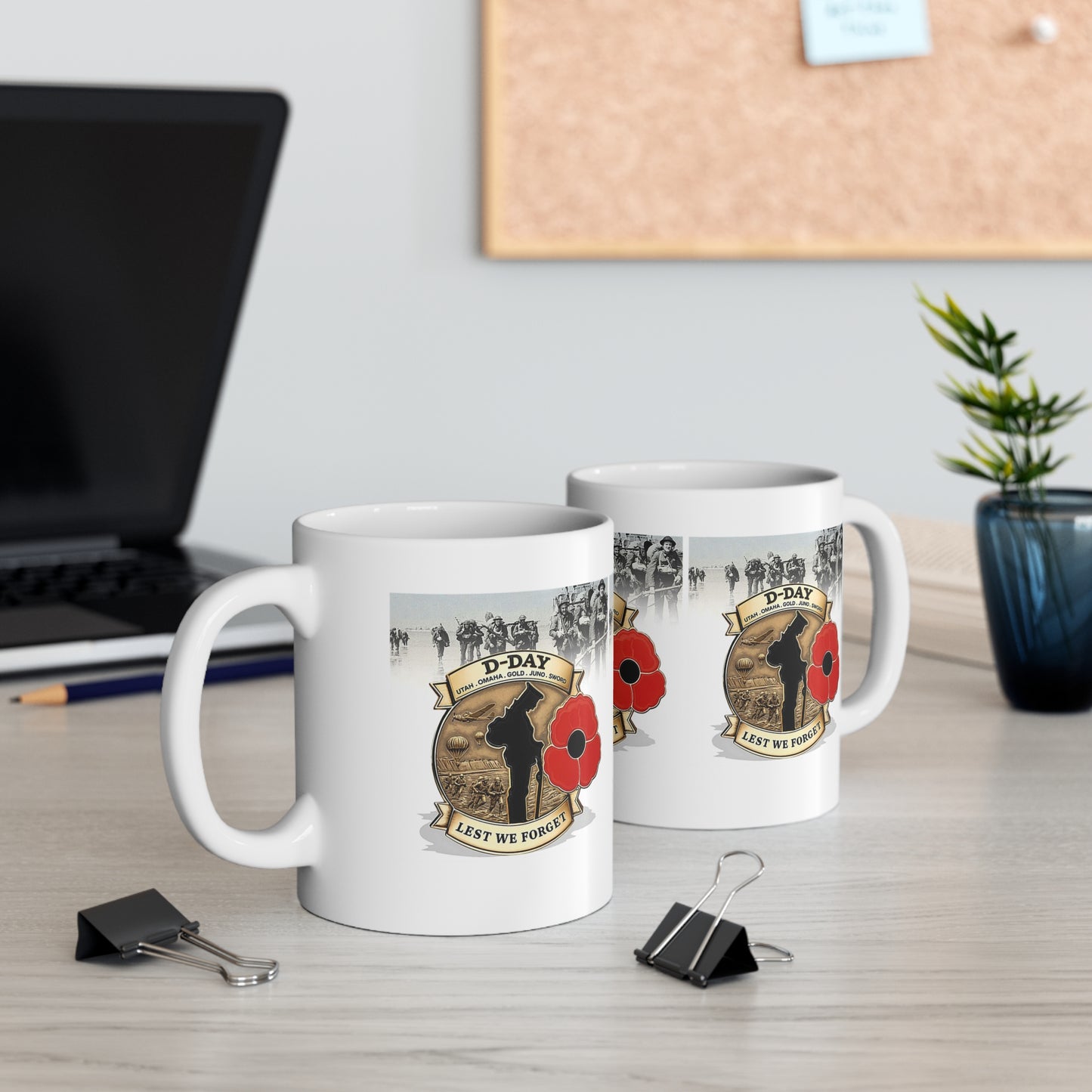 D-Day Commemorative Mug | Memorial Coffee Cup for Veterans | Remembrance Gift | Military History Collectible | Lest We Forget