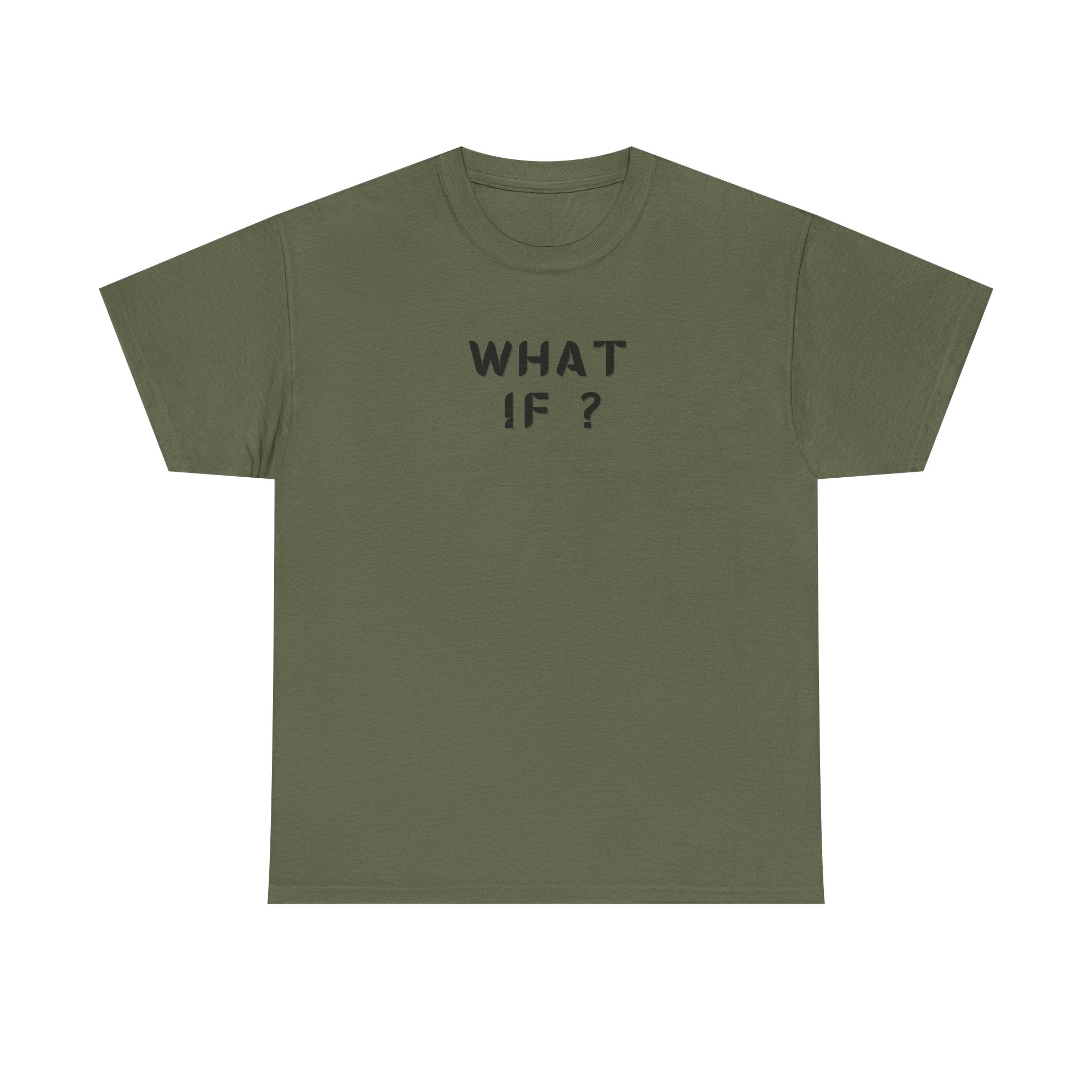 WHAT IF? Minimalist Text T-Shirt — Question Graphic Tee