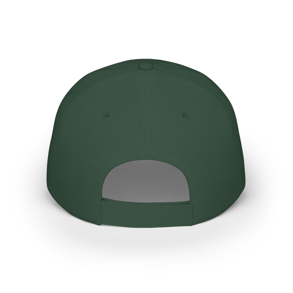 USA outline logo Low Profile Cap | Patriotic American hat, red embroidered text