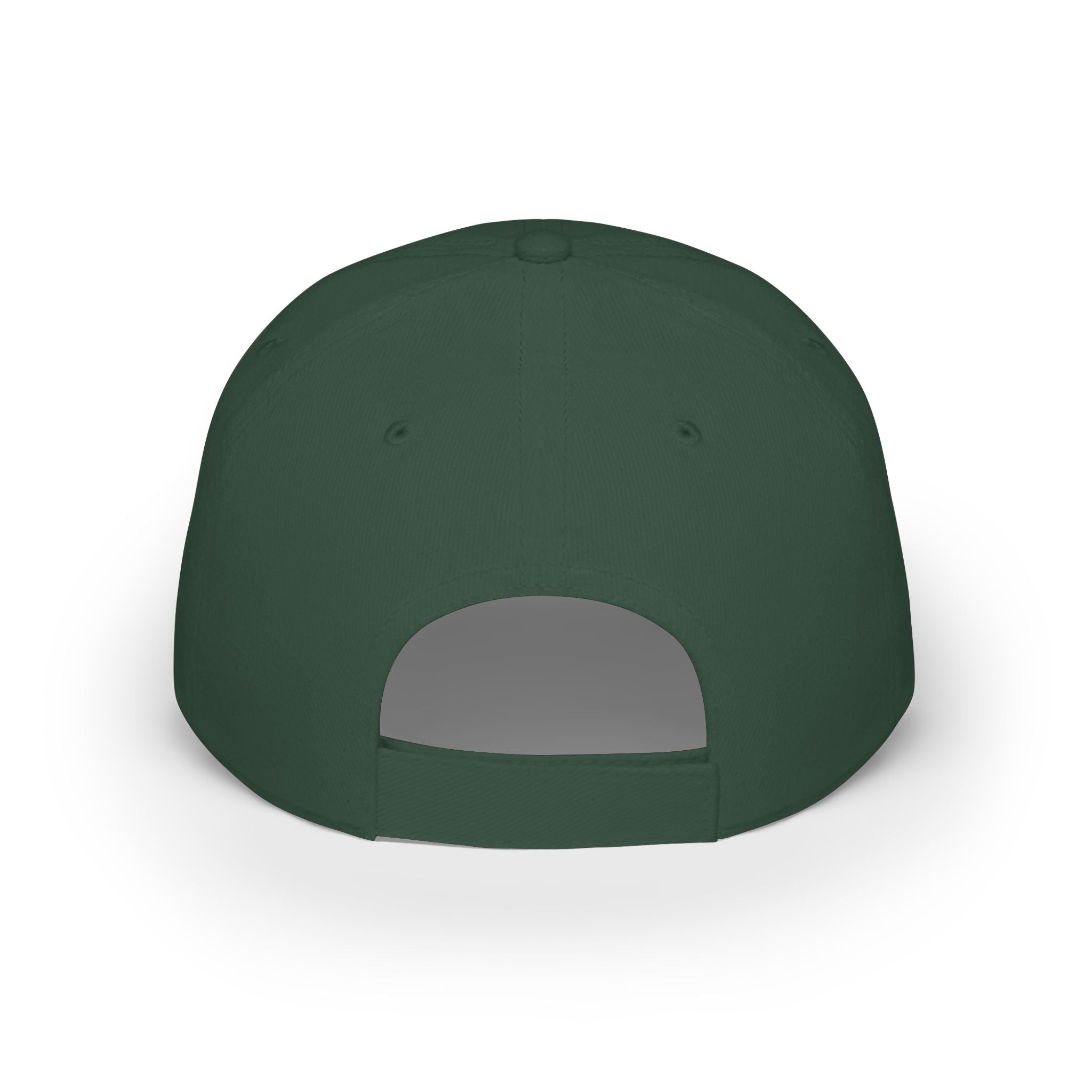 USA outline logo Low Profile Cap | Patriotic American hat, red embroidered text