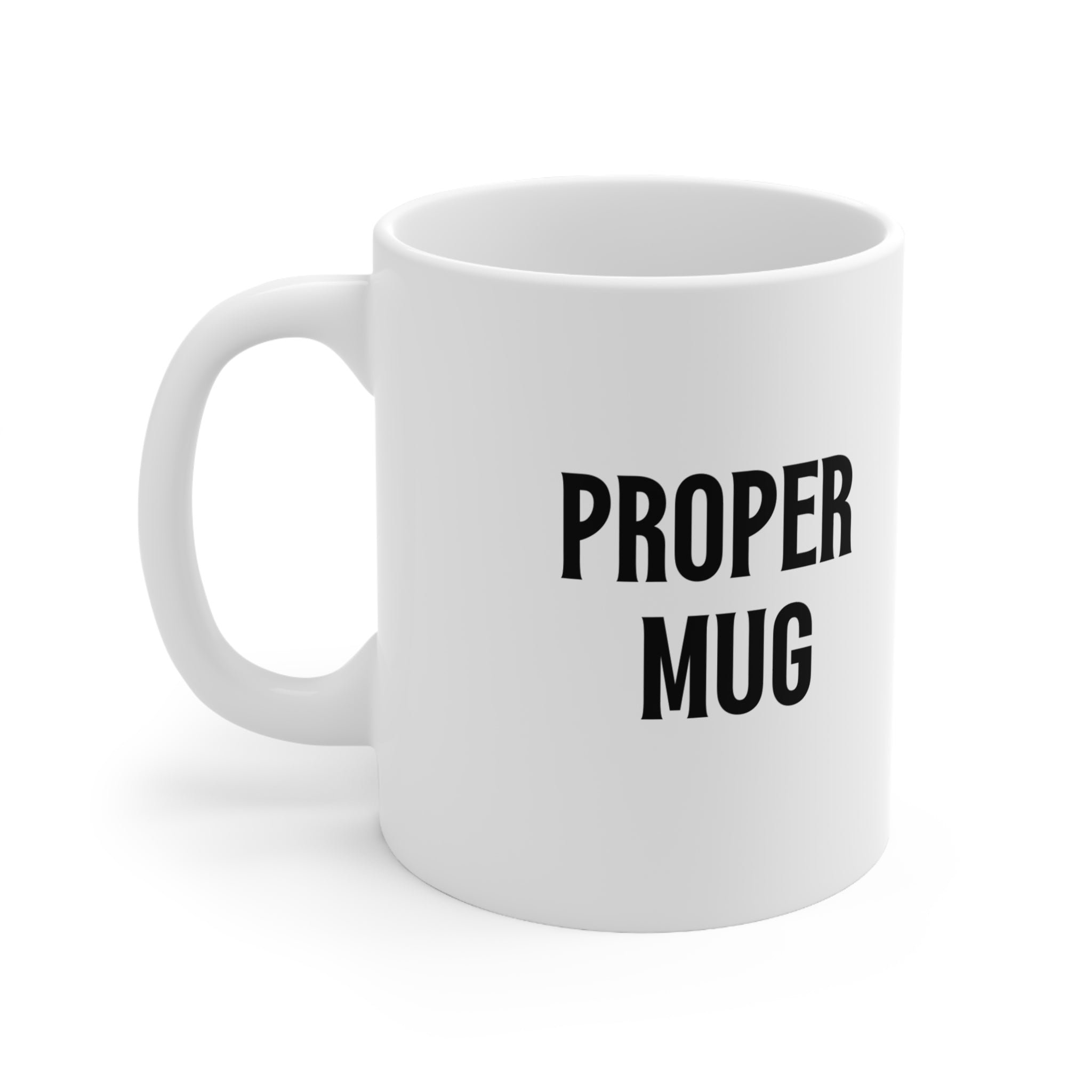 Proper Mug | White Ceramic Coffee Cups, 11oz, 15oz