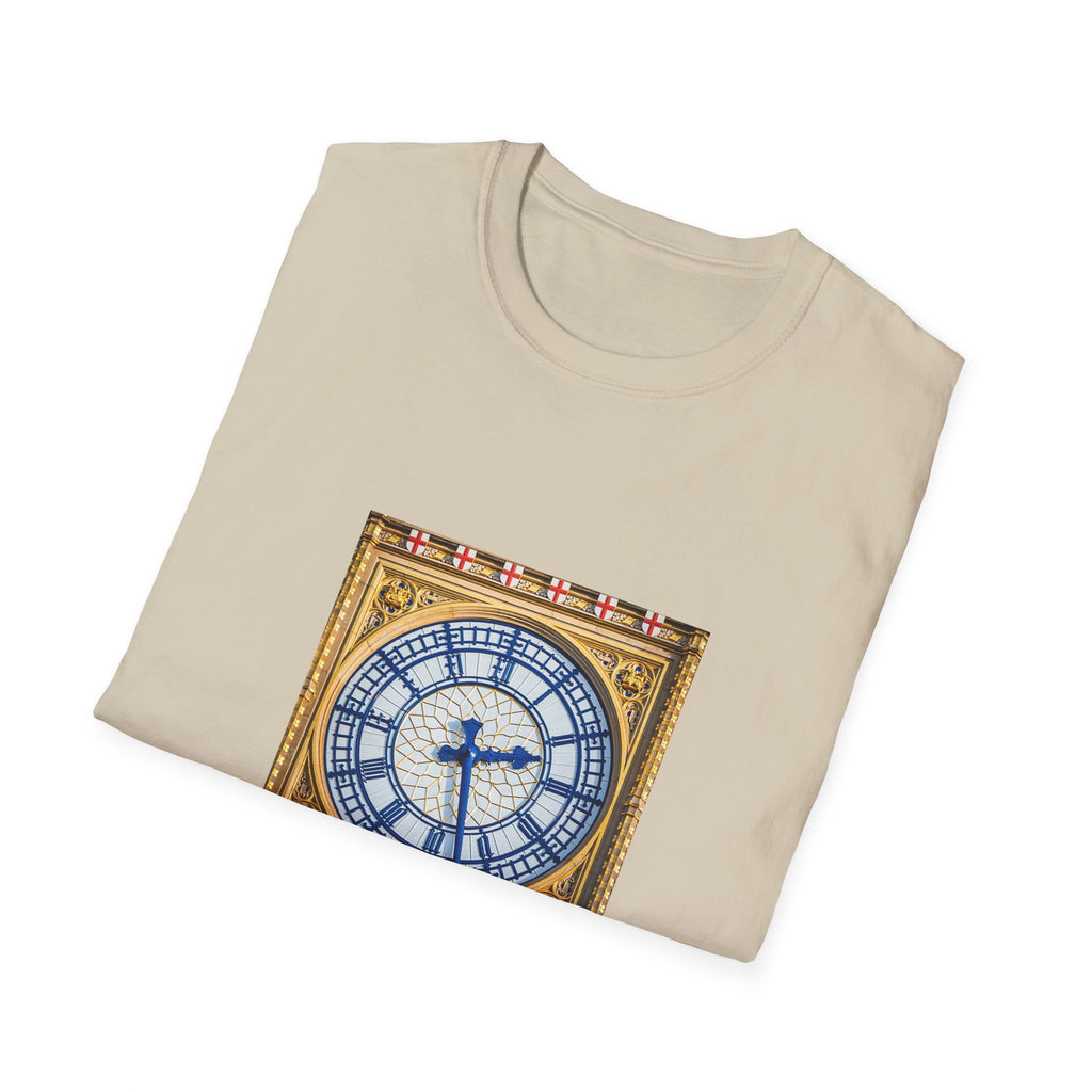 Big Ben Clock Face T-Shirt | London Landmark, Vintage Clock Illustration