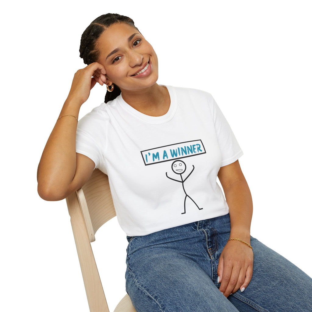 I’m a Winner Stick Figure T-Shirt — Funny Motivational Tee